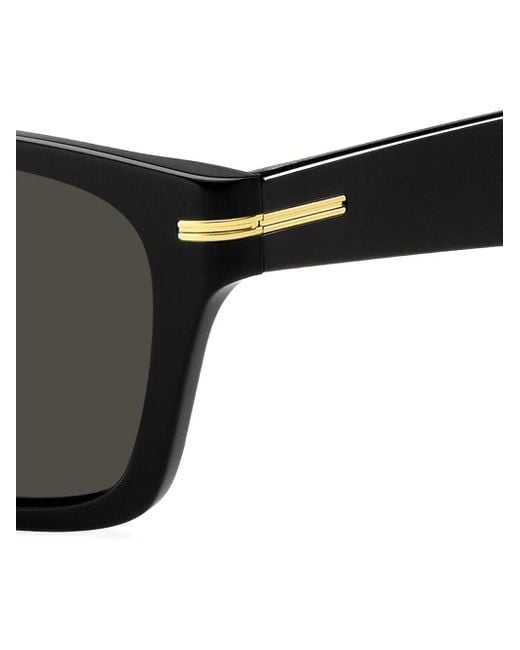 Boss Black Rectangle-Frame Sunglasses for men