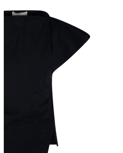 Isabel Marant Black Sebani Asymmetric-Hem T-Shirt