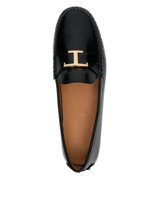 Tod's Black City Gommino Leather Loafers