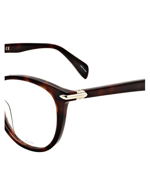 Rag & Bone Brown Tortoiseshell-Effect Round-Frame Glasses