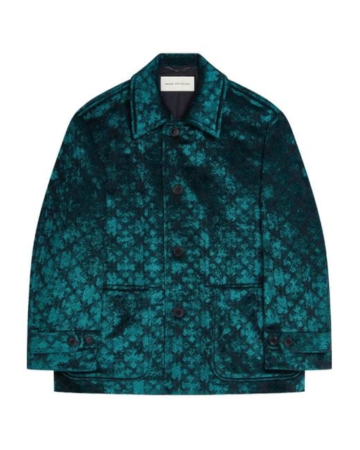 Dries Van Noten Blazer Met Enkele Rij Knopen in het Green voor heren