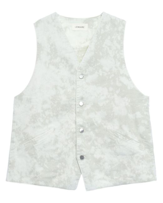 Lemaire White Garment-dyed Cotton Gilet