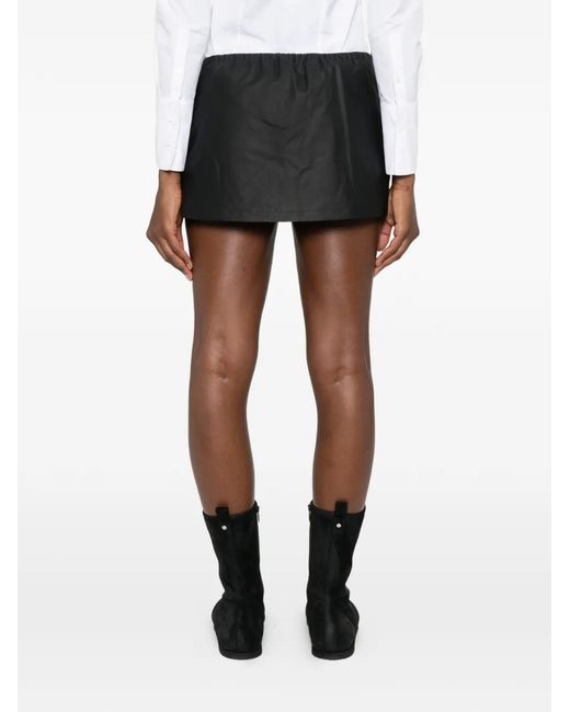 Alexander Wang Black Leather Mini Skort