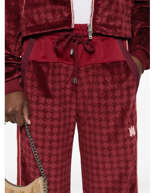 Amiri Red Ma-Monogram Track Pants