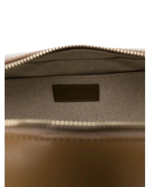 A.P.C. Brown Virgine Box Buckle-Detail Tote Bag