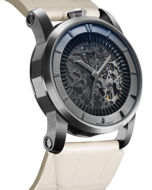 Fob Paris Metallic Leather Skeleton 40Mm