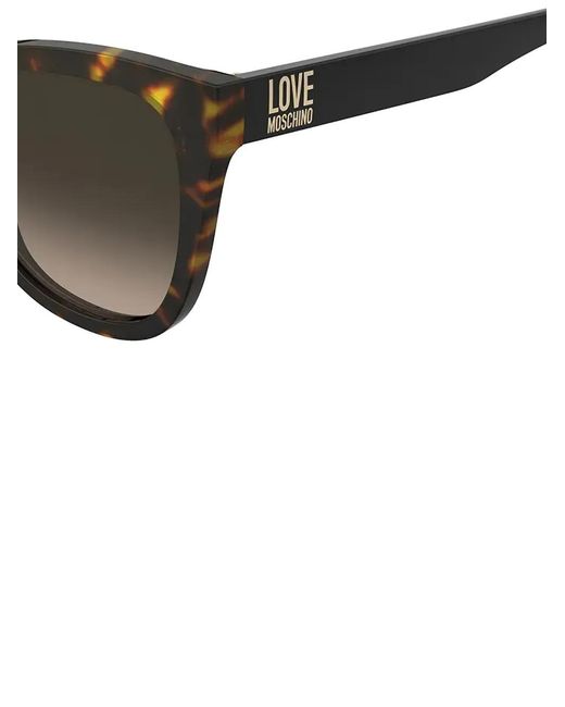 Love Moschino Gray Lunettes De Soleil À Monture Papillon