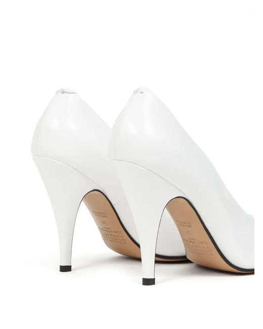 Maison Margiela White Tabi Patent-Leather Pumps