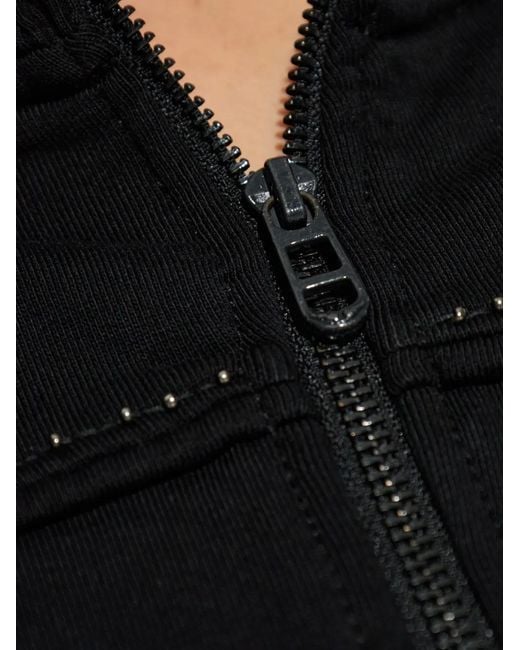 Zadig & Voltaire Blue Milly Studded Zip-Up Sweatshirt