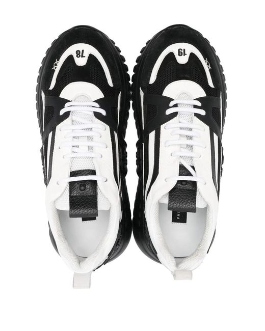 Philipp Plein Black Runner Low-Top Sneakers for men