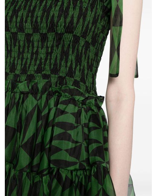 Cynthia Rowley Evergreen Organza Maxi Dress
