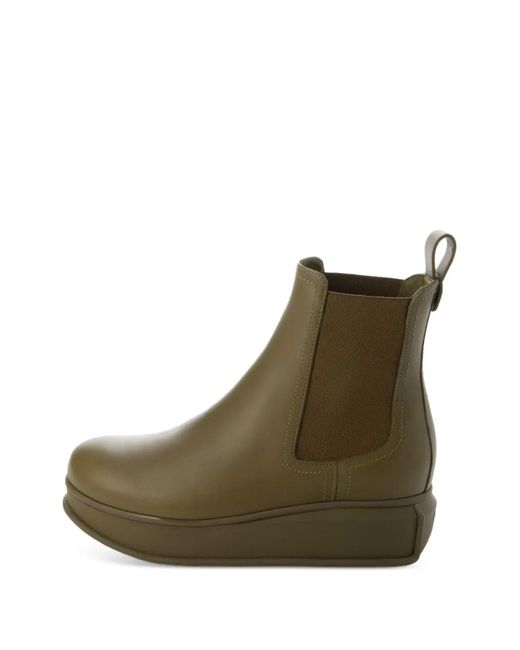 Ferragamo Brown Stiefel Mit Elastischen Einsätzen