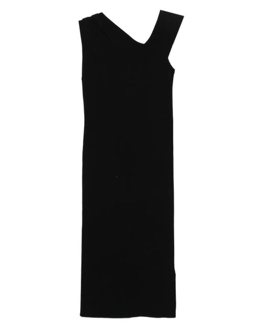 Luisa Cerano Black Kleid Mit Asymmetrischem Ausschnitt
