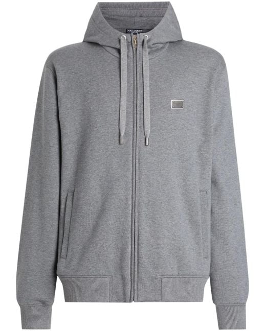 メンズ Dolce & Gabbana ジップアップ パーカー Gray