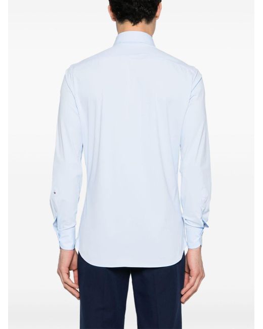 Long-sleeve stretch-jersey shirt di Glanshirt in White da Uomo