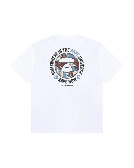 Aape By A Bathing Ape White Aape Basic T-Shirt