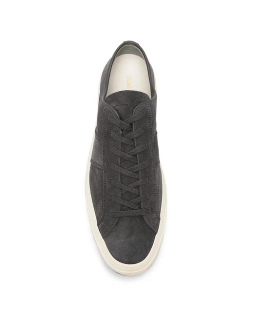 Tom Ford White Lace-Up Sneakers for men