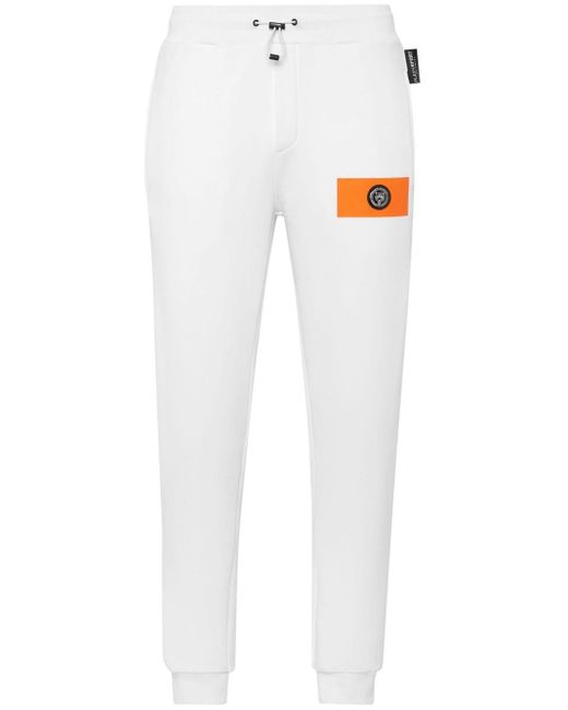 Pantalones de chándal con logo Philipp Plein de hombre de color White