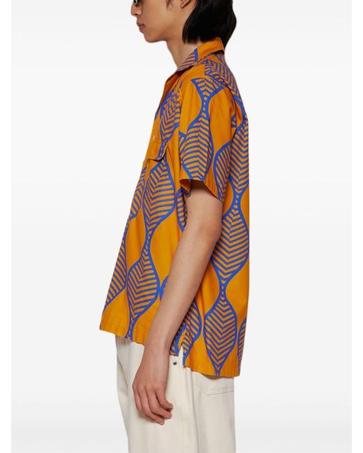 Doppiaa Overhemd Met Print in het Orange voor heren