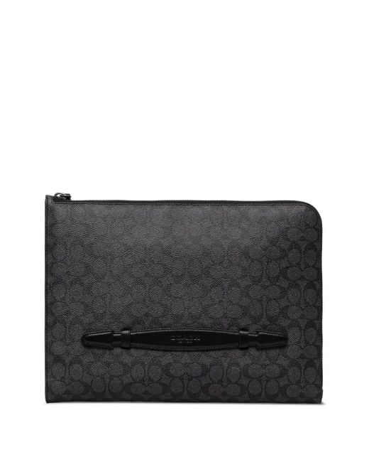 Maletín para portátil Manhattan COACH de color Black