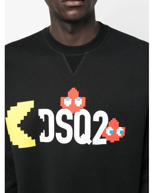 DSquared² Black Crew Neck Sweatshirt for men