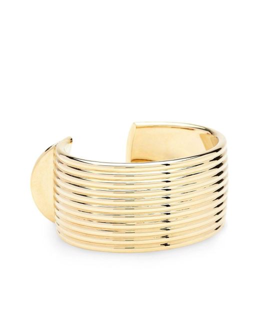 Ferragamo Metallic Gancini Striped Bangle Bracelet