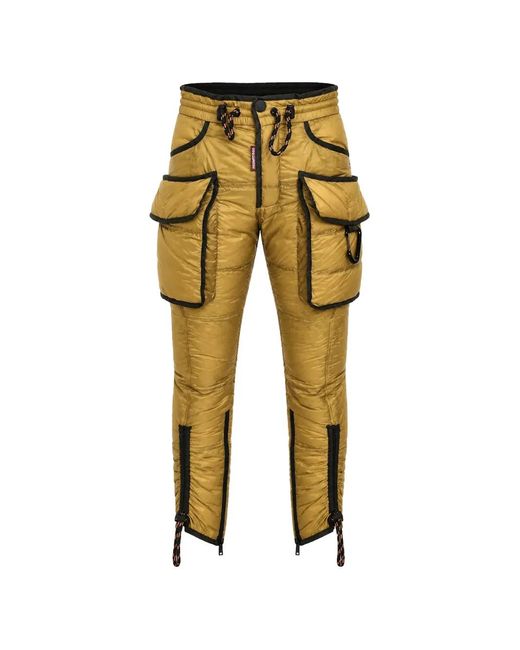 DSquared² Yellow Padded Cargo Pants