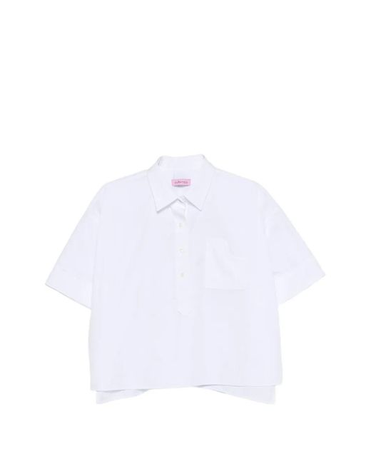 CUANTICO White Chest-Pocket Polo Shirt