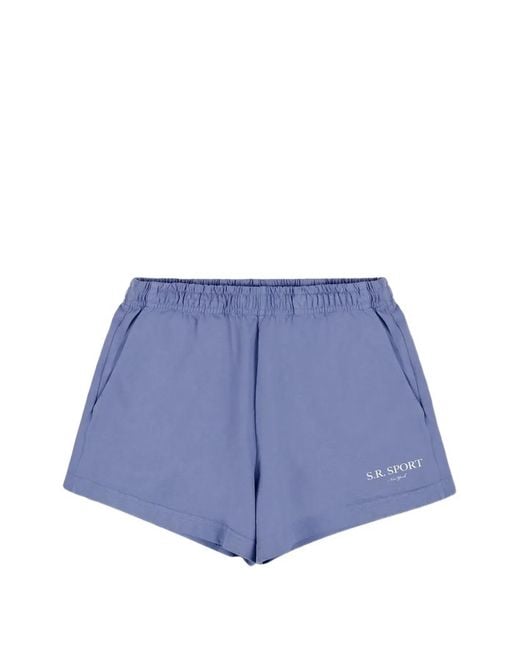 Sporty & Rich Blue Disco Shorts