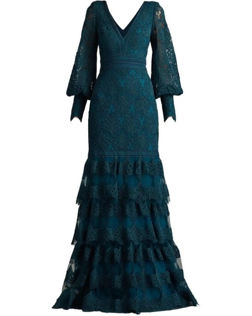 【Tadashi Shoji】Aponi Tiered Sequin Embroidered Gown Aponi Tiered Sequin Embroidered Gown | Tadashi Shoji