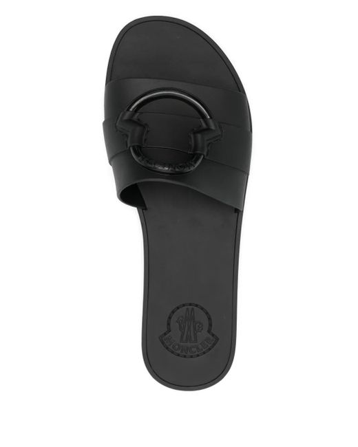 Moncler White Mon Slides