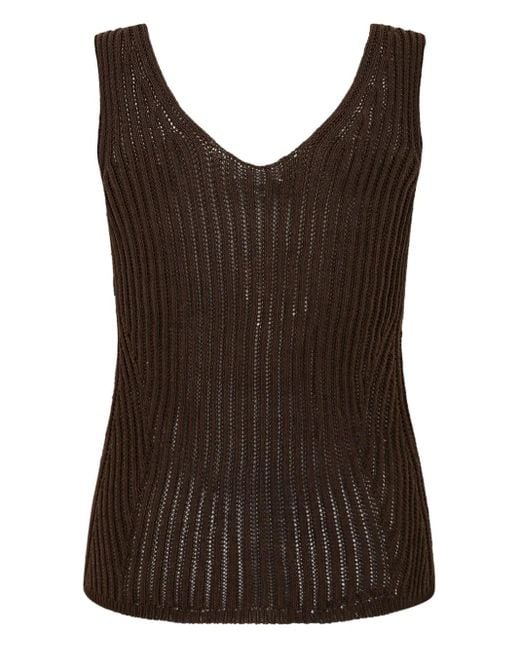 Max Mara Black Ribbed Top