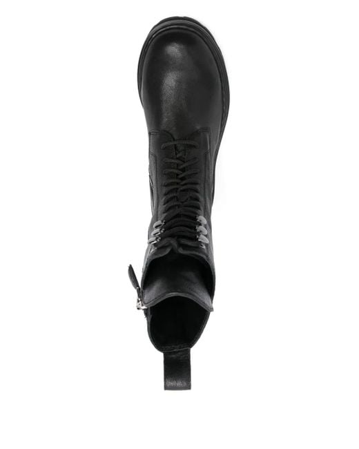 Patrizia Pepe Black Lace-Up Boots