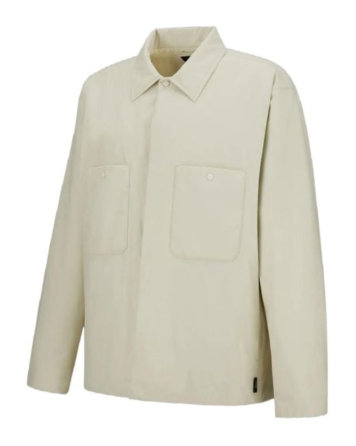 Herno White Double-Pocket Shirt Jacket for men