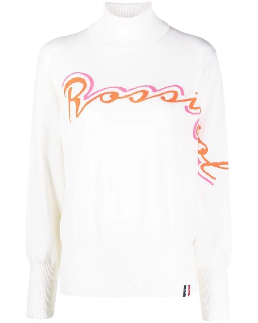 Rossignol White Logo-Intarsia Merino Wool-Blend Jumper