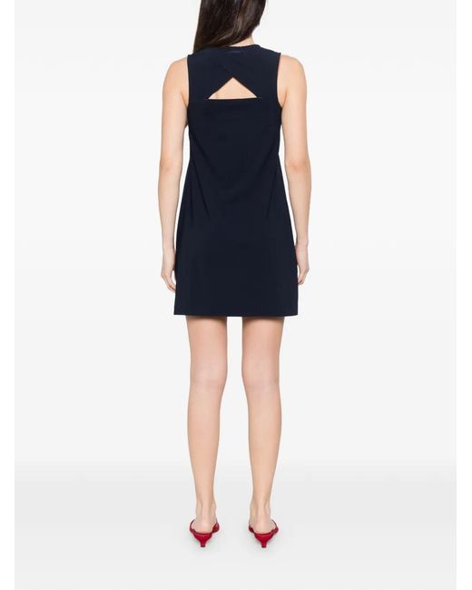 ALPHATAURI Blue Crew-Neck Mini Dress