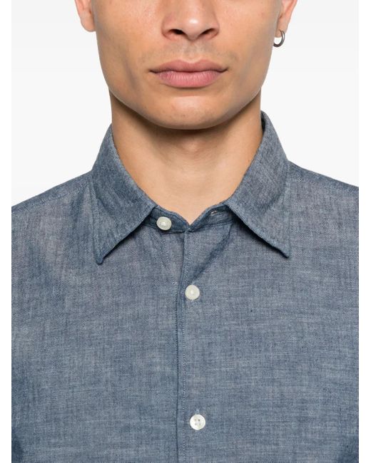 Marc O' Polo Blue Button-Fastening Shirt for men