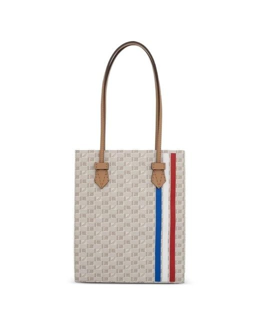 Moreau White Mm Cannes Stripe-Detail Tote Bag