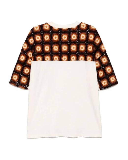FIVE CM White Patchwork T-Shirt for men