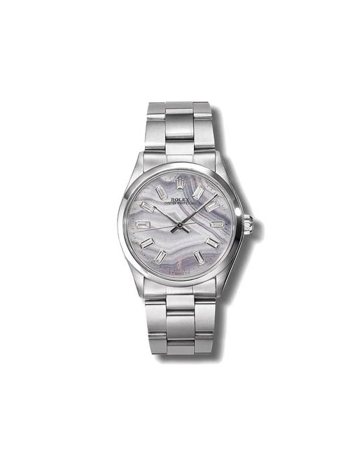 Jacquie Aiche Gray Pre-Owned Customised Rolex Oyster Perpetual 34Mm