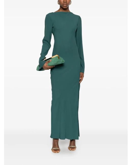 Patrizia Pepe Long Sleeve Midi Dress in Green | Lyst