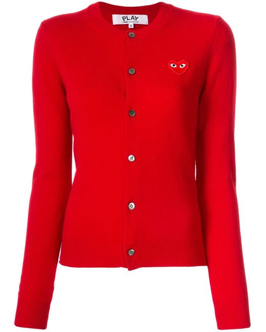 COMME DES GARÇONS PLAY Logo Embroidered Buttoned Cardigan