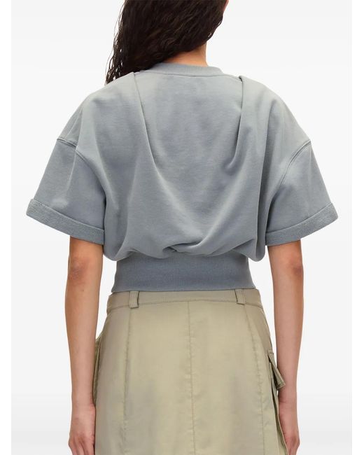 3.1 Phillip Lim Gray V-Neck Cotton T-Shirt