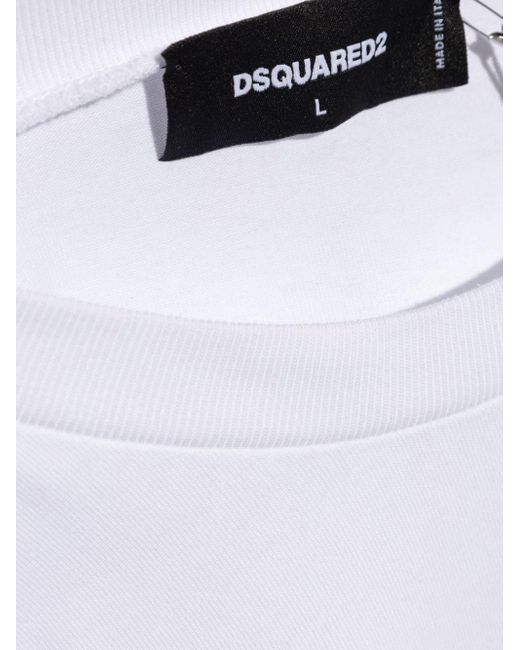 DSquared² White Icon Crew-Neck Cotton T-Shirt for men