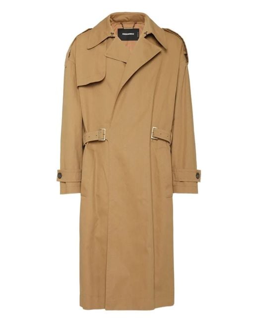Gabardina Con Cinturón DSquared² de hombre de color Natural