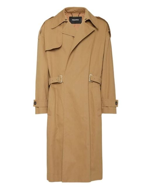 DSquared² Trenchcoat Mit Gürtel in Natural für Herren