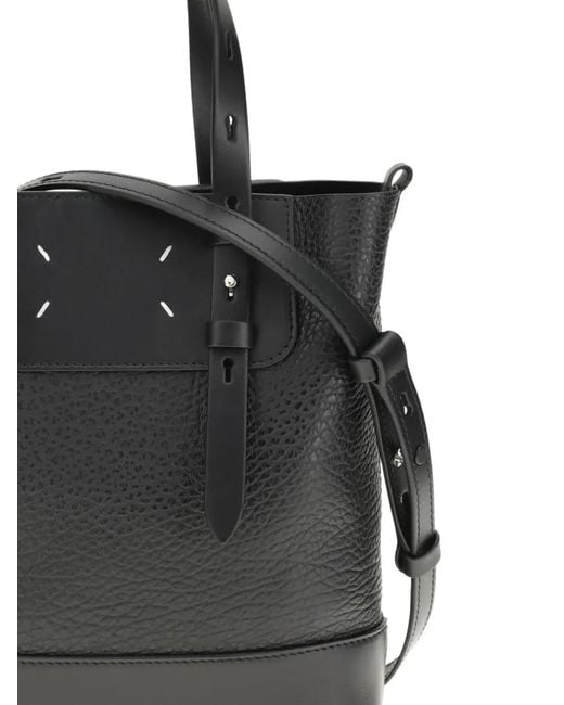 Maison Margiela Mini Vertical Tote Bag in Black | Lyst