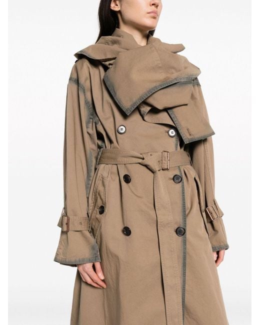 Trench asymétrique à bords contrastants Acne Studios en coloris Neutre |  Lyst