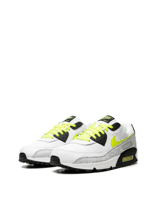 Nike White Air Max 90 "Reflective Logo" Sneakers