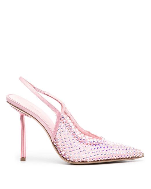 Le Silla Gilda Pumps Verfraaid Met Kristallen in het Pink